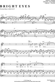 Klaviertastatur zum ausdrucken pdf.pdf size: Bright Eyes Klavier Gesang Art Garfunkel Pdf Noten Klick Auf Die Noten Um Reinzuhoren Noten Und Playback Zum Download Fur Verschiedene Instrumente