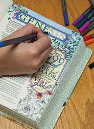 Bring the calming effects of coloring to your quiet time with god's word. Bible Journaling Coloring Plus Christian Devotionals And Psalms To Color In