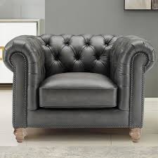 Every chesterfields direct sofa is handmade to order by our expert craftsmen in lancashire, england. Allington Grey Leather Chesterfield Armchair Costco Uk
