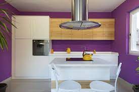 However, right in front of the kitchen is an eclectic dining space with plush seating, two dramatic light fixtures, and a marble table. 30 Purple Kitchen Ideas Photos Home Stratosphere