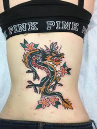 American Traditional Dragon Done By Brandon Ing At Tcb Tattoo Parlour In Toronto Canada Dragon Tattoo Small Dragon Tattoos Popular Tattoos