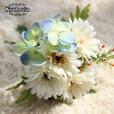 A variety of bold colors, make these flowers a versatile choice for bridal bouquets. Kyunovia Wild Boho Fall Wedding Bouquet Sunflower Ivory Gerbera Home Decorating Silk Flowers Bridal Bouquet Wholesale D44 Artificial Dried Flowers Aliexpress