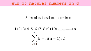 Sum Of Natural Numbers In C What Are Natural Numbers Natural Numbers Natural Number Sum Numbers