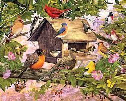Breakfast Club 1000 Piece Puzzle White Mountain Puzzles White Mountain Puzzles Hayvanlar Kus
