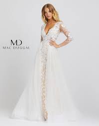 Mac duggal women's long dress with mock neck and split front carwash skirt. 26322m Mac Duggal Prom Dress