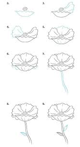 Voir plus d'idées sur le thème coquelicot dessin, coquelicots, peinture fleurs. How To Draw A Flower Step By Step Drawing Diy Tutorial White Background 68595458697738336 Dessin Bouquet De Fleurs Tutoriels Pour Dessin De Fleurs Dessin Fleur