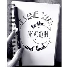Brush Lettering I Love You To The Moon And Back I Love You Lettering I Love You Calligraphy Brush Lettering Quotes