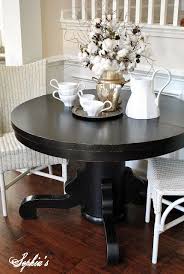 Sophia S A Bit Of Black And White Black Kitchen Table Dining Table Black Kitchen Table Makeover