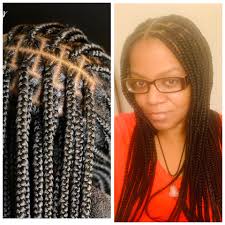 They are lighter than traditional braids Medium Knotless Braids Blackhair