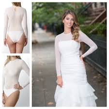 Semi Sheer Bodysuit Choose A Color To Match Your Dress Vestidos