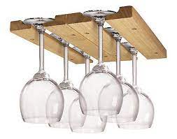 It will take no time at all to make this unique wine bottle holder. Wine Glass Holder Display Hanging Bar Shelf Wooden Under Cabinet Stemware Rack Weinglasregal Glashalter Weinglas
