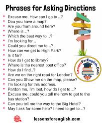 phrases for asking directions in english phrases excuse me how can i go to dou you have a map english phrases english vocabulary words learn english words
