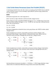 Maybe you would like to learn more about one of these? Doc Soal Cerita Sistem Persamaan Linear Dua Variabel Spldv Lisda Damayanti Academia Edu