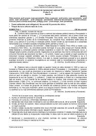 Subiecte simulare bacalaureat istorie 2021. Subiectul Model Al Probei E Istorie Bacalaureat 2020 SursÄƒ Edu Ro Materiale De Istorie