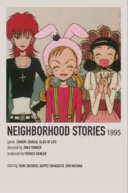 Neighborhood Stories Minimalist Anime Poster In 2021 Anime Best Anime Shows Anime Films