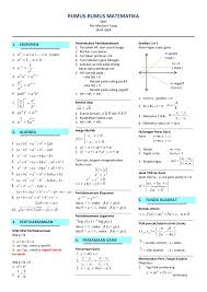 Kumpulan Rumus Matematika Maul