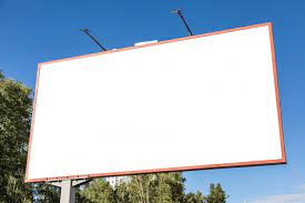 Maquete de outdoor de propaganda em branco branco com luzes | Foto Premium