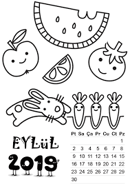 2019 Takvim Kalibi Okuloncesitr Preschool Boyama Sayfalari Okul Okul Oncesi