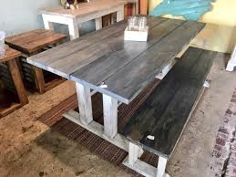 Rustic Pedestal Farmhouse Table With Long Bench Charcoal Gray Etsy In 2020 Farmhouse Table Legs Farmhouse Table Diy Farmhouse Table
