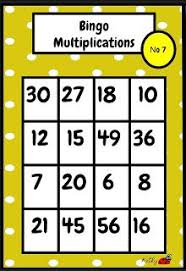 les tables de multiplication bingo la classe de madame kathy bingo math multiplication