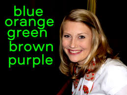 blue orange 100) brown purple