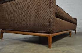 Fantastic mid century tuxedo sofa. Mid Century Modern Tufted Tight Back Tuxedo Sofa On Walnut Base For Sale At 1stdibs