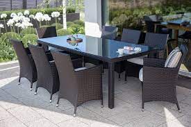 Details about garden table foldable dining table solid wooden gartemöbel real wood side table. Gartenmobel Set Rattan Dunkelbraun 8 Sitzer Auflagen Weiss Italy Beliani De