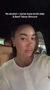 I cut out drinking alcohol, started using beef tallow as a moisturiser, and  drink bone broth daily and the difference is insane! My skin is clearer,  more hydrated, and glowing. It’s crazy how much ...