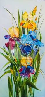 Always keep visible a part the eyeball for sideways glance. Iris Originales De Peinture A Lhuile Peintures Murales Tableaux Belle Iris Huile Myloview Fr