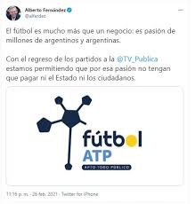 Fútbol para todos (football for everyone) was an argentine television program that presented matches and tournaments of the argentine primera división, primera b nacional and copa argentina, as well as matches of the copa libertadores and copa sudamericana when teams from argentina. Este Fin De Semana Volvio El Futbol Para Todos En Argentina Difusion Noticias