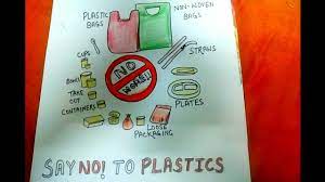 Say No To Plastic Save Earth Drawing Poster Step By Step Youtube