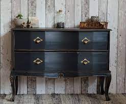 edle shabby chic chippendale kommode in schwarz von junikumo auf dawanda com kommode vintage shabby kommode