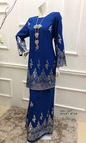 Jakel raya 2014 baju melayu aaron aziz. Raya 2020 Baju Kurung Moden Songket Royal Blue Biru Royal Gsl 127 As Syahid Collection