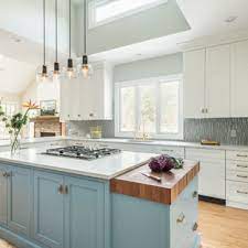 Trying to decide on a backsplash for your farmhouse kitchen? 75 Beautiful Kitchen With Blue Backsplash Pictures Ideas July 2021 Houzz
