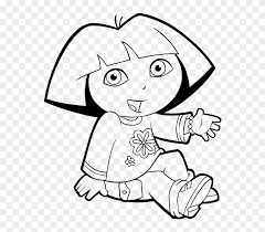 We have over 10,000 free coloring pages that you can print at home. Dora The Explorer Are Sitting Coloring Pages Black And White Picture Dora The Explorer Free Transparent Png Clipart Images Download
