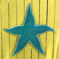 Design your everyday with starfish photo wall clocks you'll love. 30in Metal Teal Starfish Wall Art Large Metal Wall Decor Beach Decor Caribbean Rays