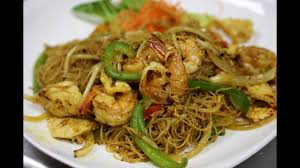 From top left to right bottom: Singapore Rice Noodle Youtube