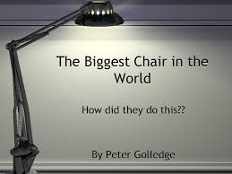 We did not find results for: The Biggest Chair In The World The Biggest Chair In The World How Did They Do This By Peter Golledge How Did They Do This By Peter Golledge Ppt Download
