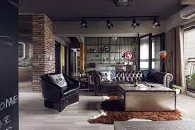 Modern bachelor pad with fancy furniture. Before After Modern Bachelor Pad Design Decorilla Online Interior
