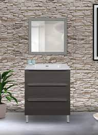 Mobile bagno a terra 65 cm con ante, lavabo e specchio con faretti led bianco lucido. Mobile Bagno A Terra 60cm Mobile Bagno Con Lavabo Vepor