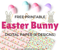 Cut out the shape and use it for coloring, crafts, stencils, and more. Free Printable Easter Bunny Digital Paper Printables And Inspirations