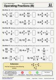 Fractions Maths Worksheet Math Fractions Worksheets Algebra Worksheets Ks3 Maths Worksheets
