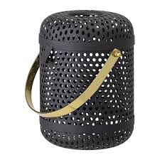 Check spelling or type a new query. Buy Bloomingville Black Metal Lantern With Gold Handle Amara