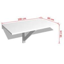 vidaxl table murale rabattable 100 x 60 cm blanc table murale rabattable table murale table pliante murale