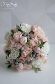 This multi photo, rhinestone and pearl bridal bouquet memory charm is sold by charming vintage jewel on etsy. Amazing Classic Wedding Bouquet With Pink Garden Roses And Silver Grey Brunia Balls Ver Pink Rose Wedding Bouquet Wedding Bouquets Pink Unique Wedding Flowers
