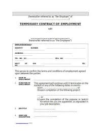 As aforementioned, the employment contract template outlines the responsibilities and rights of both the employer and the employee. Free 9 Employee Contract Samples In Pdf Ms Word