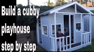 Incredible playhouse structure that is two playhouses connected by bridge and includes a slide. How To Build A Kids Playhouse Youtube