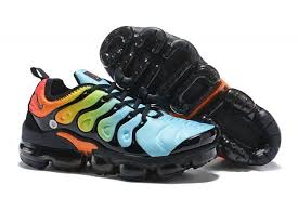 Nike Air Max Plus Tn 2018 Spectrum Black Yellow Blue Up Top The Wavy Design Lines Are Smoothed Ou Nike Air Max For Women Nike Air Max Plus Girls Running Shoes
