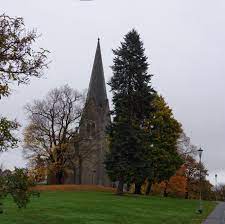 Kerkgebouw in noorwegen (nl) vålerenga kyrkje, vålerengen kirkested, vålerengen kirke. Oslo Norge Valerenga Kirke