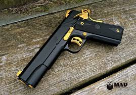 Custom Black And Gold 1911 Pin On Guns
